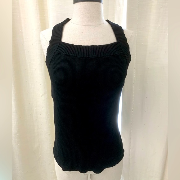 H & M Black NWT Rib Knit Top size L - Picture 3 of 14